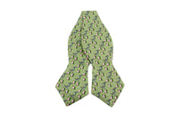 Green patterned bow tie 