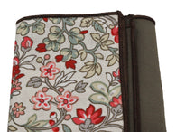 Floral & Brown Panelled Pocket Square - Fine And Dandy