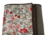 Floral & Brown Panelled Pocket Square - Fine And Dandy