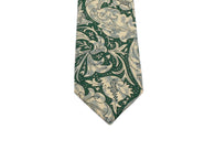 Green Floral Cotton Tie - Fine And Dandy