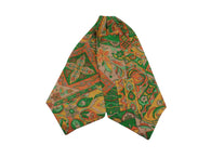 Green Patterned Silk Ascot - Fine And Dandy