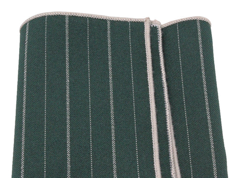 Green Striped Cotton Pocket Square - Fine And Dandy