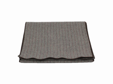 Grey & Garnet Striped Wool Scarf - Fine And Dandy