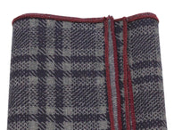Grey Glen Plaid Cotton Pocket Square - Fine And Dandy