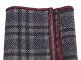 Grey Glen Plaid Cotton Pocket Square - Fine And Dandy