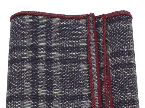 Grey Glen Plaid Cotton Pocket Square - Fine And Dandy