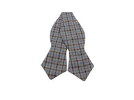 Grey Gun Check Wool Bow Tie - Fine And Dandy