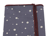 Grey Polka Dot Cotton Pocket Square - Fine And Dandy