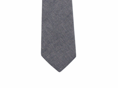 Grey Linen Tie