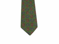 Green Paisley Wool Tie - Fine And Dandy