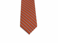 Burnt Orange Links Silk Tie - Fine And Dandy