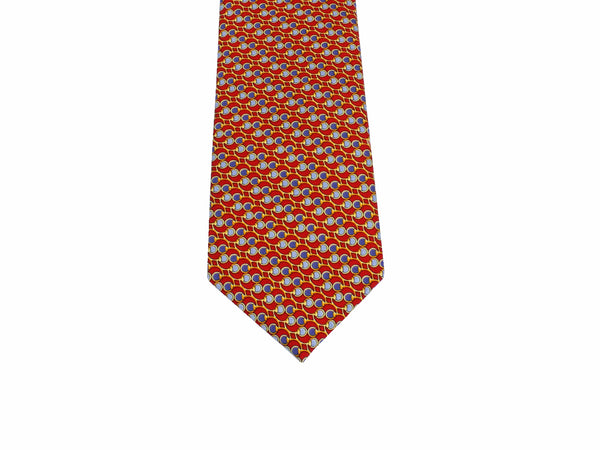 Burnt Orange Links Silk Tie - Fine And Dandy