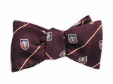Burgundy Crest Silk Bow Tie - Fine And Dandy