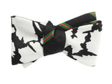 Rorschach Inkblot Floral & Striped Reversible Bow Tie - Fine And Dandy