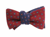  Blue & Red Florette Reversible Bow Tie - Fine And Dandy