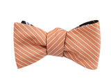 Orange & Brown Striped Reversible Bow Tie - Fine And Dandy