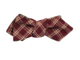 Hunter & Burgundy Check Reversible Bow Tie - Fine And Dandy