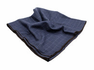 Blue Check Wool Blanket Scarf - Fine And Dandy