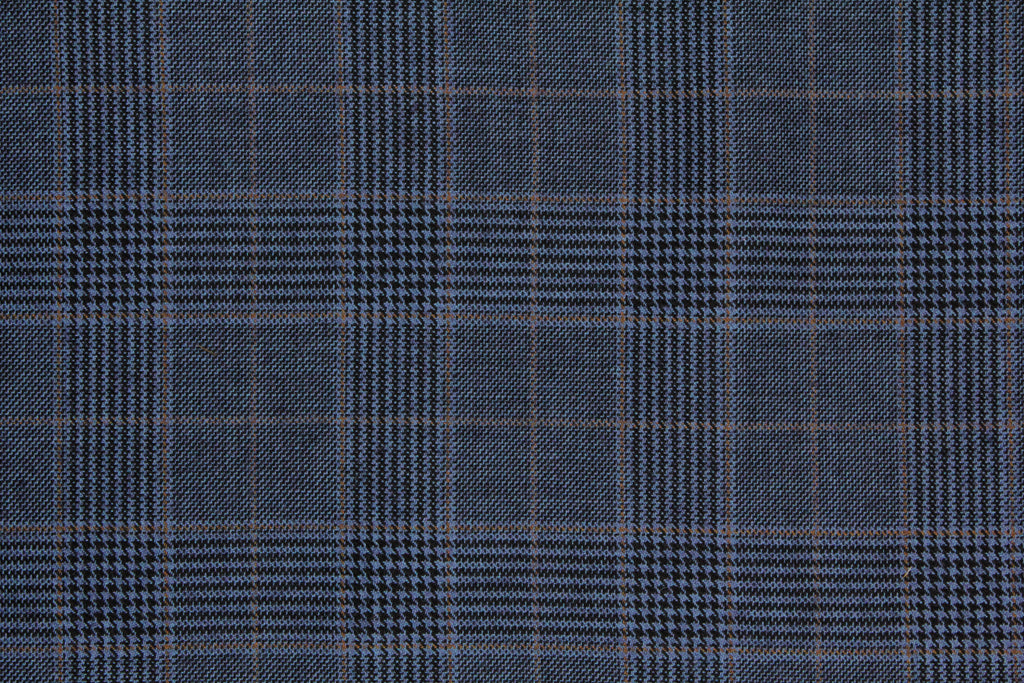 Blue Check Wool Blanket Scarf Fine And Dandy