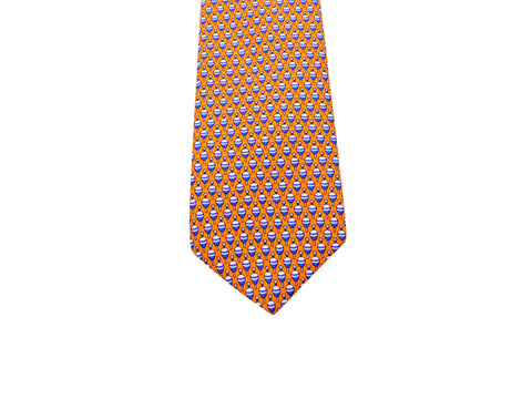 Orange Buoys Silk Tie - Fine And Dandy
