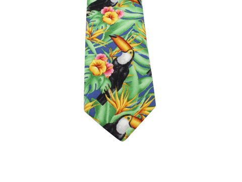 Toucans Tropical Cotton Tie - Fine And Dandy