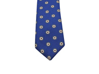 Blue Medallion Silk Tie - Fine And Dandy