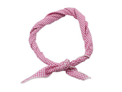  Pink Gingham Seersucker Neckerchief - Fine And Dandy