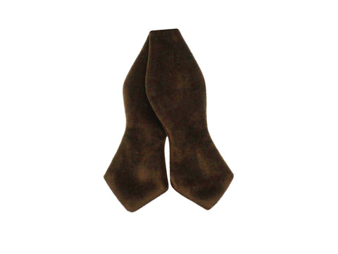 Brown Velvet Bow Tie - Fine And Dandy