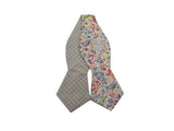 Multi Color Tattersall & Floral Reversible Bow Tie - Fine And Dandy