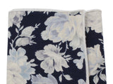 Navy Floral Cotton Pocket Square - Fine And Dandy