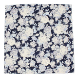 Navy Floral Cotton Pocket Square - Fine And Dandy