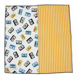 Cassette Tape Panelled Pocket Square - Fine And Dandy