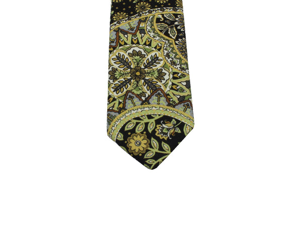 Golden Paisley Cotton Tie - Fine And Dandy