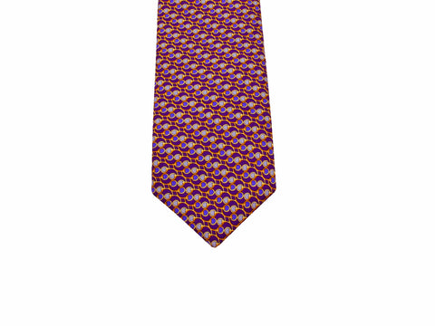 Purple Links Silk Tie - Fine And Dandy