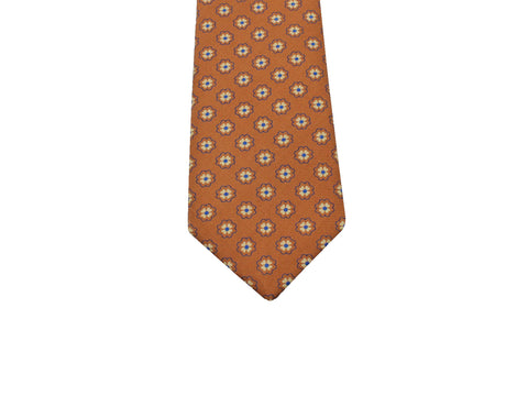 Terra Cotta Florette Silk Tie - Fine And Dandy