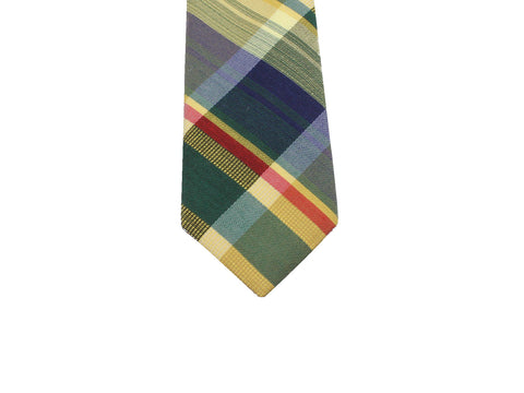 Tan Plaid Silk Tie - Fine And Dandy