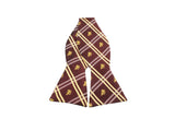 Burgundy Griffin Silk Bow Tie - Fine and Dandy