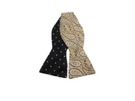 Polka Dot & Paisley Reversible Bow Tie - Fine and Dandy