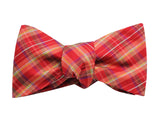 Red Tartan Silk Bow Tie - Fine and Dandy