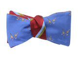 Pecking Birds & Striped Reversible Bow Tie - Fine and Dandy