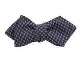 Indigo Diamonds Silk Blend Bow Tie - Fine And Dandy