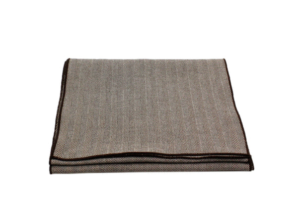 Oatmeal Herringbone Linen Scarf - Fine And Dandy