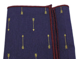 Golden Arrows Chambray Pocket Square - Fine And Dandy