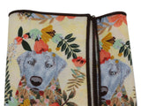 Floral Dog Portraits Cotton Pocket Square - Fine And Dandy