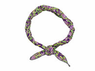 Purple Floral Cotton Neckerchief - Fine And Dandy