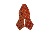 Orange Patterned Reversible Bow Tie - Fine And Dandy