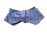 Blue Polka Dot Reversible Bow Tie - Fine And Dandy