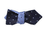 Blue Polka Dot Reversible Bow Tie - Fine And Dandy