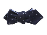 Blue Polka Dot Reversible Bow Tie - Fine And Dandy