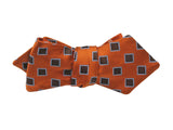 Orange Patterned Reversible Bow Tie - Fine And Dandy